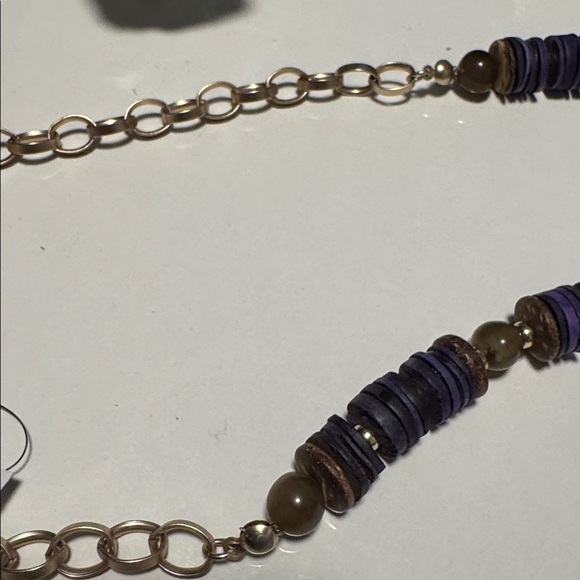 Chico’s Boho Purple Beaded Statement Necklace (BR1010/2) - Picture 6 of 9